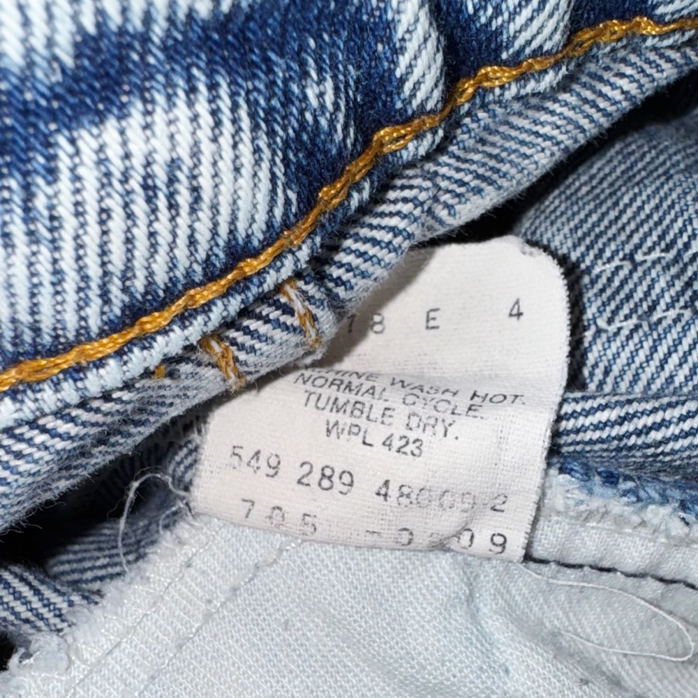Levi’s 705 80s Acid Wash Orange Tab Jeans Size 28/26” - Picture 10 of 11